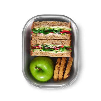 Multifunktionsboxen aus Edelstahl, rechteckig, 3 x 600 ML - Lunchboxen - blickblum.com