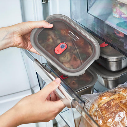Multifunktionsbox aus Edelstahl, rechteckig, 600 ML - Lunchboxen - blickblum.com
