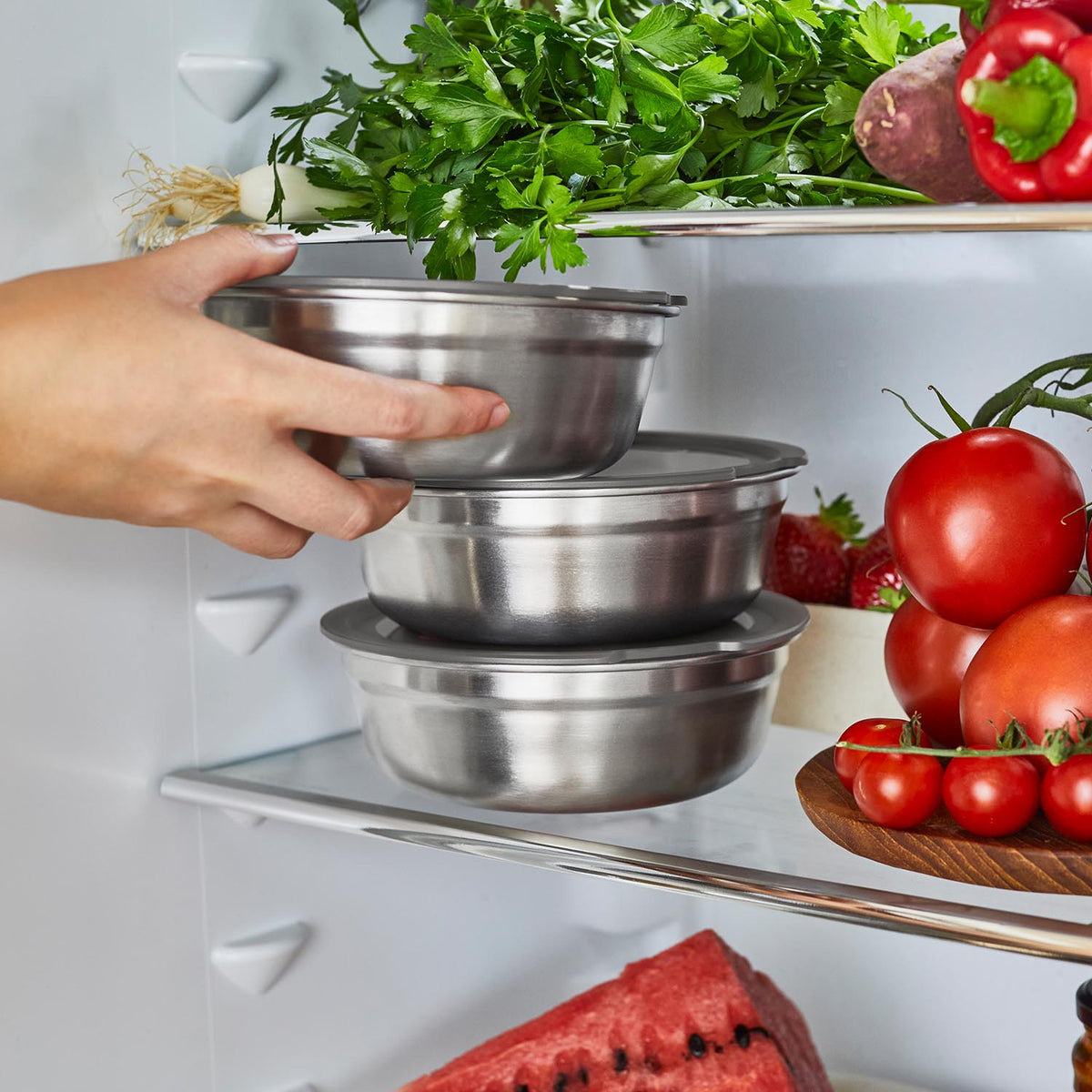 Multifunktionsbox aus Edelstahl, rund, 650 ML - Lunchboxen - blickblum.com
