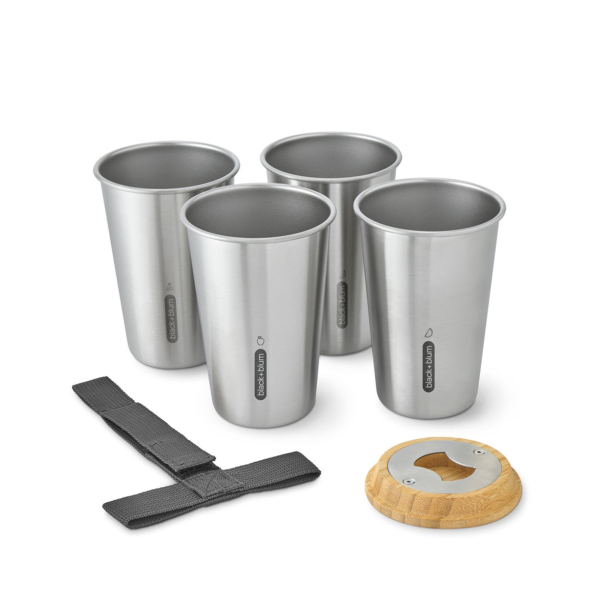 Edelstahlbecher, im 4er Set (je 500 ML) - Becher - blickblum.com