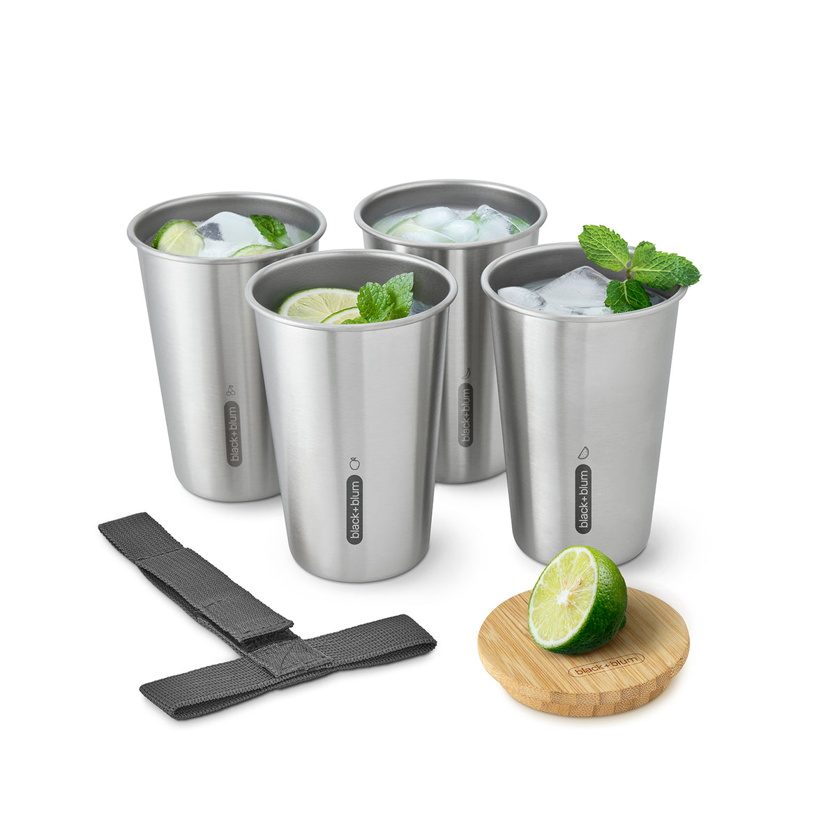 Edelstahlbecher, im 4er Set (je 500 ML) - Becher - blickblum.com