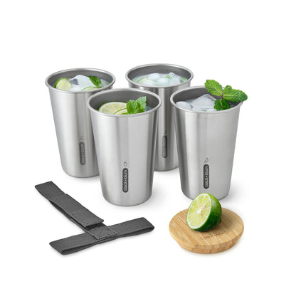 Edelstahlbecher, im 4er Set (je 500 ML) - Becher - blickblum.com