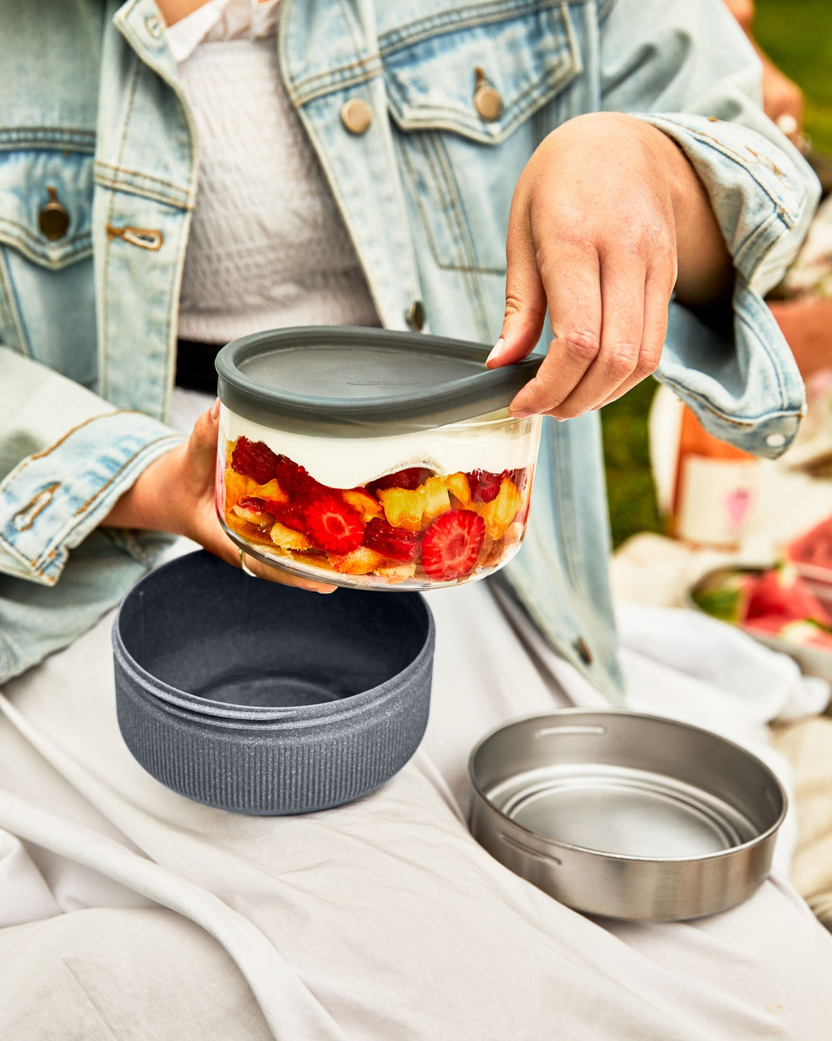 LUNCH-SCHÜSSEL AUS GLAS, GROß - Lunch Box - blickblum.com