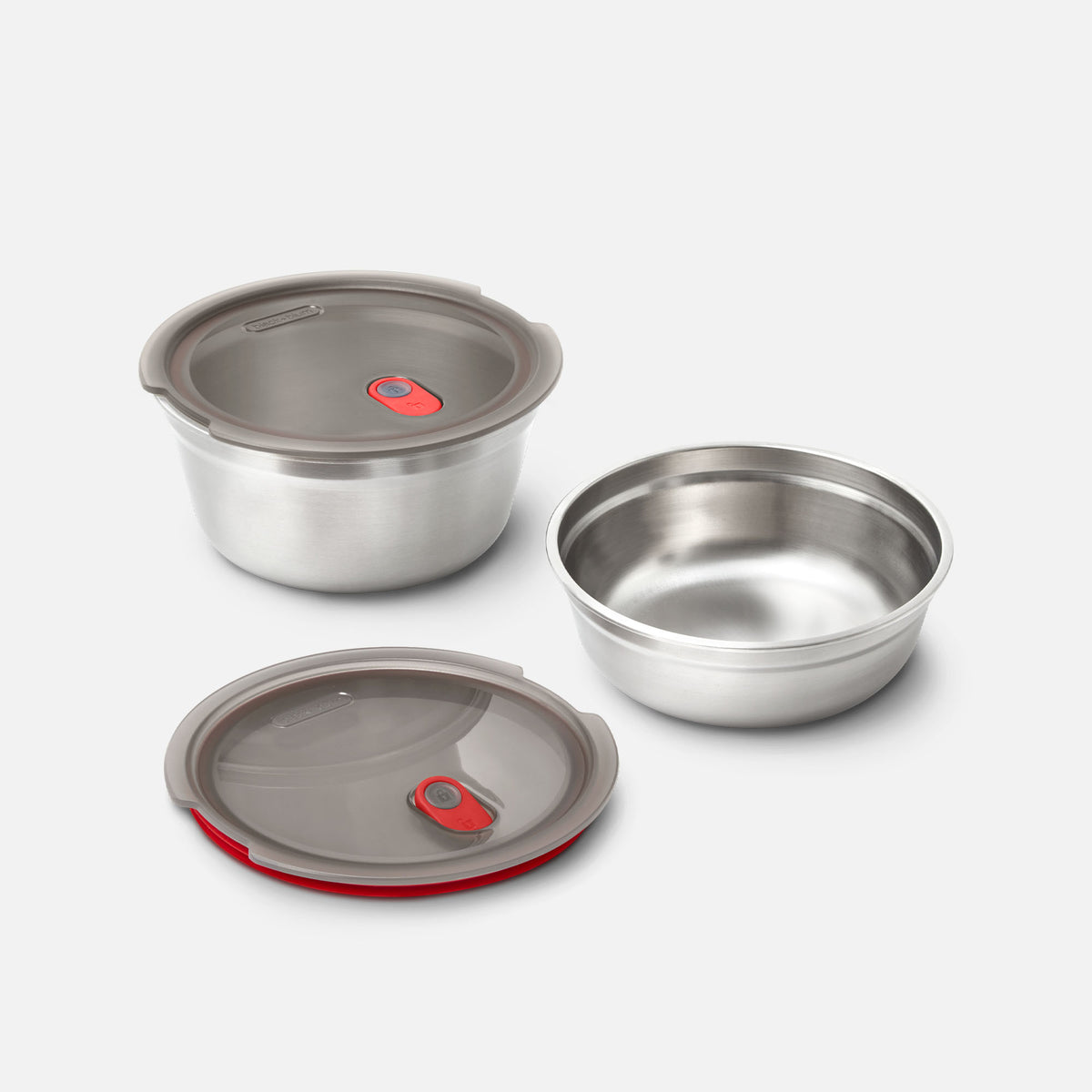 Multifunktionsbox aus Edelstahl, rund, 950 ML - Lunchboxen - blickblum.com