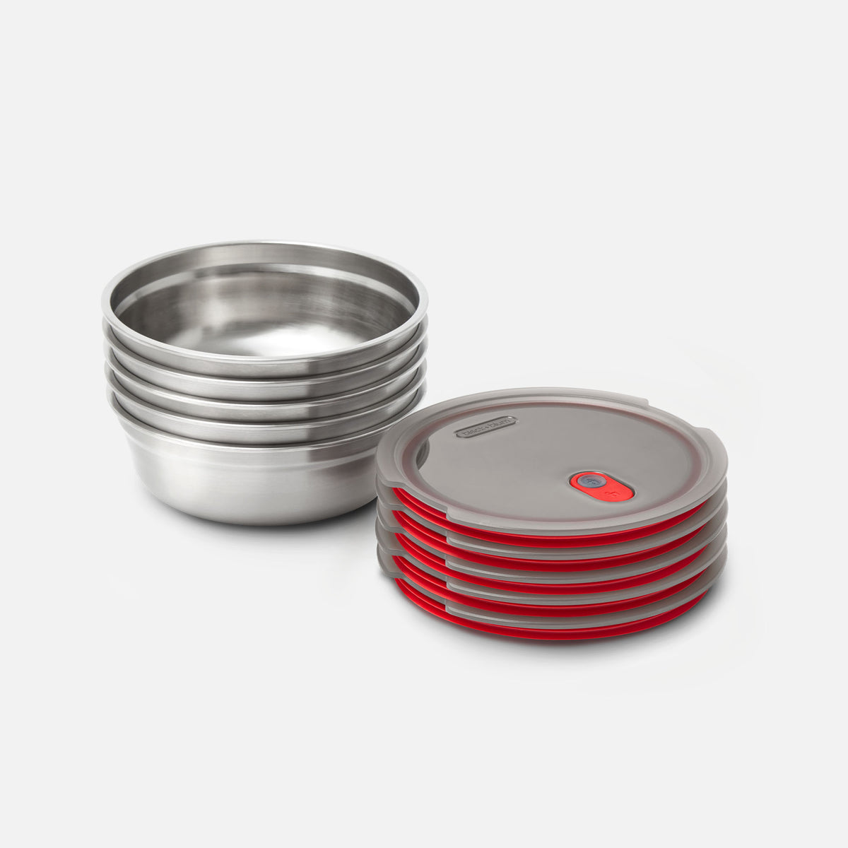 Multifunktionsbox aus Edelstahl, rund, 950 ML - Lunchboxen - blickblum.com