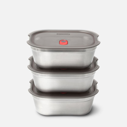 Multifunktions Frischhaltedose aus Edelstahl, 3 x 900 ML - Lunchboxen - blickblum.com