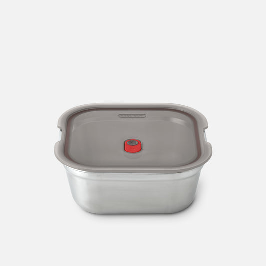 Multifunktionsbox aus Edelstahl, quadratisch, 1,4 L - Lunchboxen - blickblum.com
