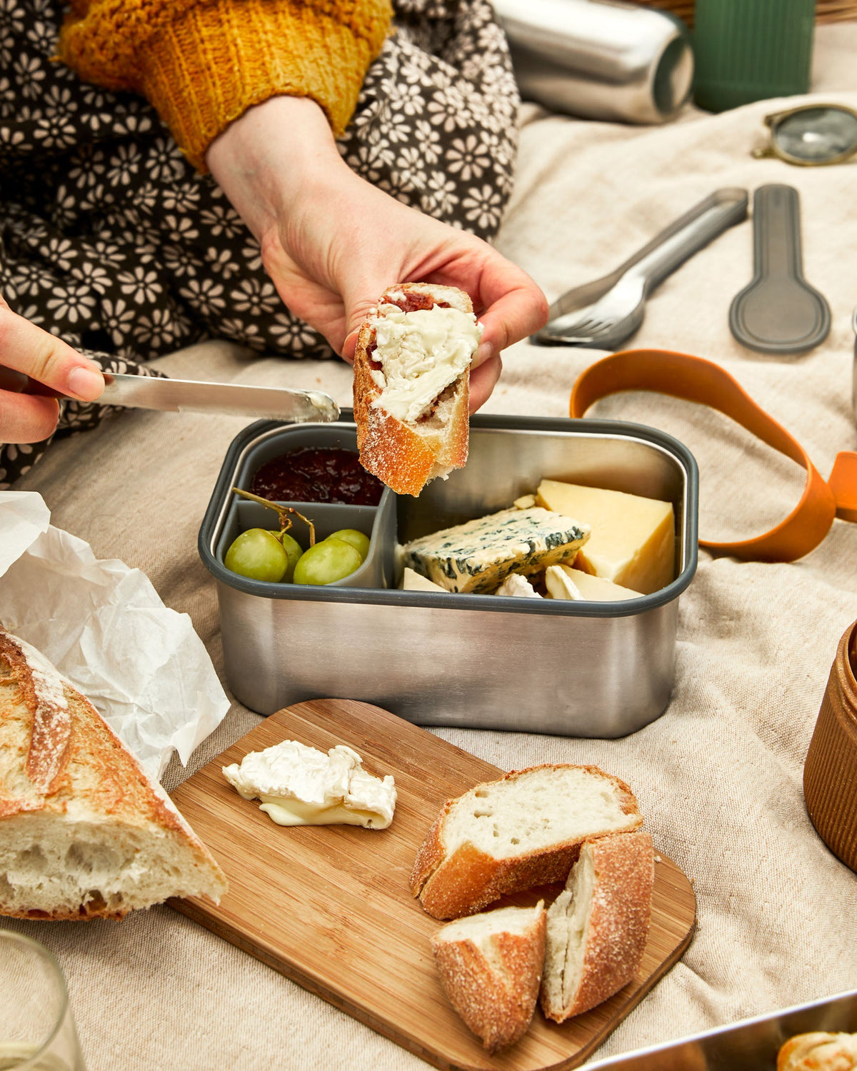 SANDWICH EDELSTAHLBOX GROß - Lunch Box - blickblum.com