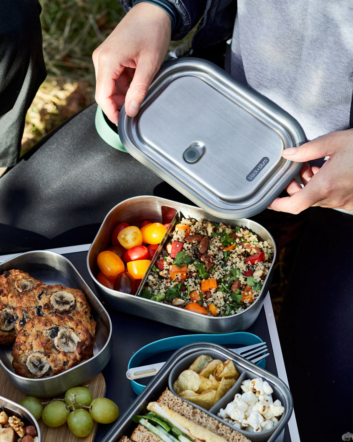 LUNCHBOX AUS EDELSTAHL, GROß - Lunch Box - blickblum.com